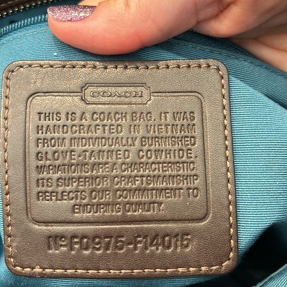 COACH TWO WAY TOTE BAG CHOCOLATE BROWN LEATHER REMOVABLE STRAP SILVER HARDWARE🤎 - Picture 12 of 17